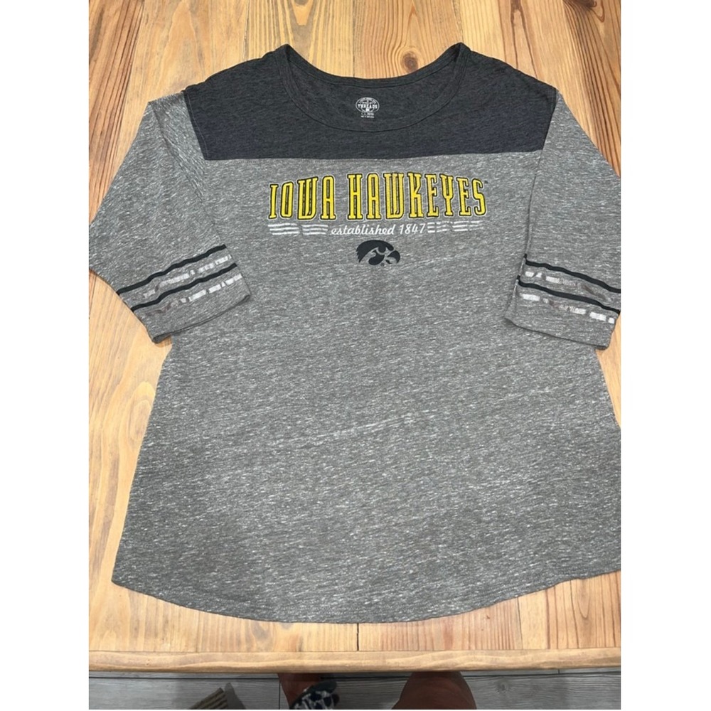 Iowa‎ Hawkeyes Women's Shirt Rivalry Threads Sz Large 12-14 Preloved, 0017 B1